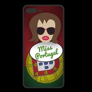 Coque  Iphone 8 Plus PREMIUM Miss Portugal Chatain