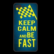 Coque  Iphone 8 Plus PREMIUM Keep Calm and Be Fast Bleu
