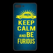 Coque  Iphone 8 Plus PREMIUM Keep Calm and Be Furious Bleu