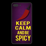 Coque  Iphone 8 Plus PREMIUM Keep Calm and Be Spicy Violet