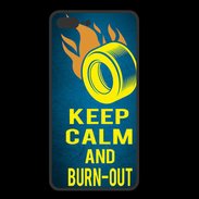 Coque  Iphone 8 Plus PREMIUM Keep Calm and Burn Out Bleu