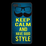 Coque  Iphone 8 Plus PREMIUM Keep Calm and Have a good Style Bleu