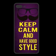 Coque  Iphone 8 Plus PREMIUM Keep Calm and Have a good Style Violet