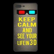 Coque  Iphone 8 Plus PREMIUM Keep Calm and See your life 3D Gris