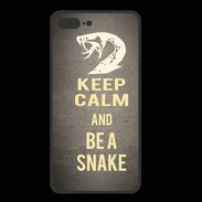 Coque  Iphone 8 Plus PREMIUM Keep Calm and Be a Snake Gris