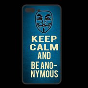 Coque  Iphone 8 Plus PREMIUM Keep Calm and Be Anonymous Bleu