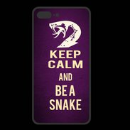 Coque  Iphone 8 Plus PREMIUM Keep Calm and Be a Snake Violet