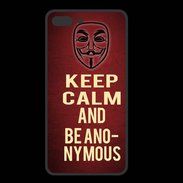 Coque  Iphone 8 Plus PREMIUM Keep Calm and Be Anonymous Rouge
