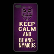 Coque  Iphone 8 Plus PREMIUM Keep Calm and Be Anonymous Violet