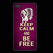 Coque  Iphone 8 Plus PREMIUM Keep Calm and Be Free Rose