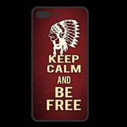 Coque  Iphone 8 Plus PREMIUM Keep Calm and Be Free Rouge