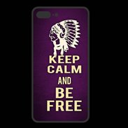 Coque  Iphone 8 Plus PREMIUM Keep Calm and Be Free Violet
