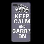Coque  Iphone 8 Plus PREMIUM Keep Calm and Carry on Gris