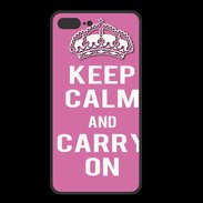 Coque  Iphone 8 Plus PREMIUM Keep Calm and Carry on Rose
