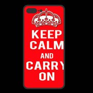 Coque  Iphone 8 Plus PREMIUM Keep Calm and Carry on Rouge