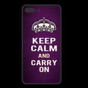 Coque  Iphone 8 Plus PREMIUM Keep Calm and Carry on Violet