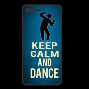 Coque  Iphone 8 Plus PREMIUM Keep Calm and Dance Bleu