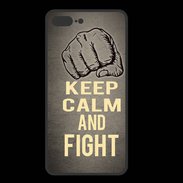 Coque  Iphone 8 Plus PREMIUM Keep Calm and Fight Gris