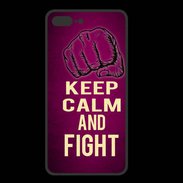 Coque  Iphone 8 Plus PREMIUM Keep Calm and Fight Rose