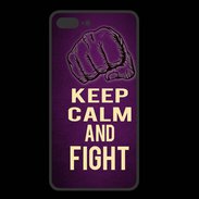 Coque  Iphone 8 Plus PREMIUM Keep Calm and Fight Violet