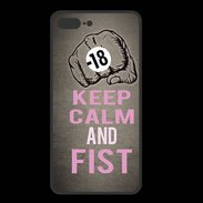 Coque  Iphone 8 Plus PREMIUM Keep Calm and Fist Gris