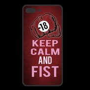 Coque  Iphone 8 Plus PREMIUM Keep Calm and Fist Rouge