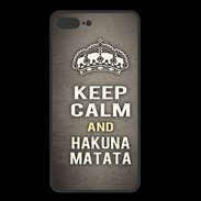 Coque  Iphone 8 Plus PREMIUM Keep Calm and Hakuna Matata Gris
