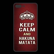 Coque  Iphone 8 Plus PREMIUM Keep Calm and Hakuna Matata Rouge