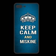 Coque  Iphone 8 Plus PREMIUM Keep Calm and Miskine Bleu
