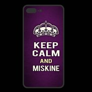 Coque  Iphone 8 Plus PREMIUM Keep Calm and Miskine Violet