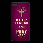 Coque  Iphone 8 Plus PREMIUM Keep Calm and Pray Christian Rose