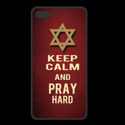 Coque  Iphone 8 Plus PREMIUM Keep Calm and Pray jewish Rouge