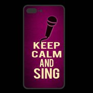 Coque  Iphone 8 Plus PREMIUM Keep Calm and Sing Rose