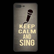 Coque  Iphone 8 Plus PREMIUM Keep Calm and Sing Gris