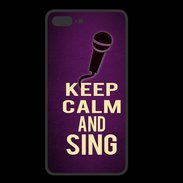 Coque  Iphone 8 Plus PREMIUM Keep Calm and Sing Violet