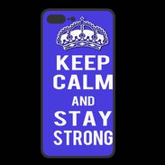 Coque  Iphone 8 Plus PREMIUM Keep Calm and Stay strong Bleu