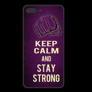 Coque  Iphone 8 Plus PREMIUM Keep Calm and Stay strong Violet