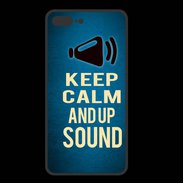 Coque  Iphone 8 Plus PREMIUM Keep Calm and Up Sound Bleu