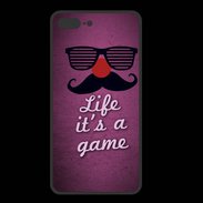 Coque  Iphone 8 Plus PREMIUM Life It's a game Rose ZG