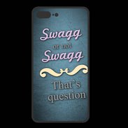 Coque  Iphone 8 Plus PREMIUM Swag or Not bleu ZG