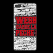 Coque  Iphone 8 Plus PREMIUM Wesh garde la pèche Rouge