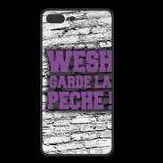 Coque  Iphone 8 Plus PREMIUM Wesh garde la pèche Violet