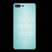 Coque  Iphone 8 Plus PREMIUM Boulot Apéro Dodo Turquoise ZG