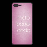 Coque  Iphone 8 Plus PREMIUM Moto Boulot Dodo rose ZG