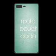 Coque  Iphone 8 Plus PREMIUM Moto Boulot Dodo Vert ZG