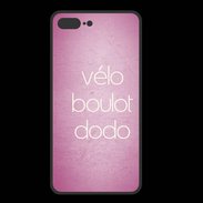 Coque  Iphone 8 Plus PREMIUM Vélo Boulot Dodo Rose ZG