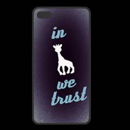 Coque  Iphone 8 Plus PREMIUM In Girafe We trust Bleu ZG