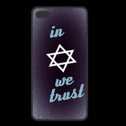 Coque  Iphone 8 Plus PREMIUM In Judaïsme We trust Bleu ZG 