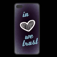 Coque  Iphone 8 Plus PREMIUM In Love We trust Bleu ZG