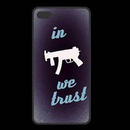Coque  Iphone 8 Plus PREMIUM In Uzi We trust Bleu ZG